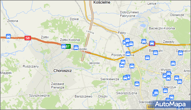 mapa Łyski, Łyski na mapie Targeo