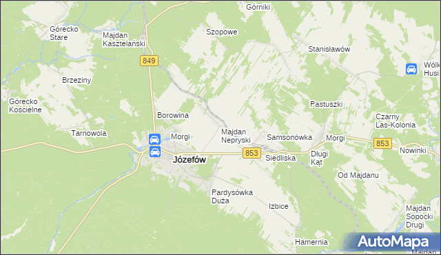 mapa Majdan Nepryski, Majdan Nepryski na mapie Targeo