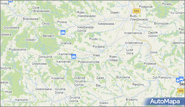 mapa Mała, Mała na mapie Targeo