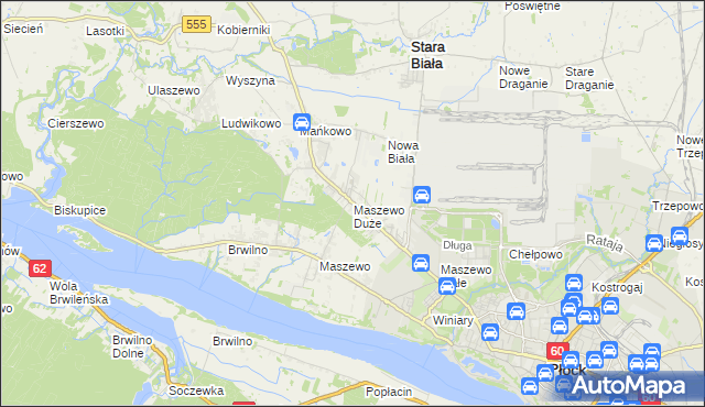 mapa Maszewo Duże, Maszewo Duże na mapie Targeo