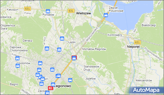 mapa Michałów-Reginów, Michałów-Reginów na mapie Targeo