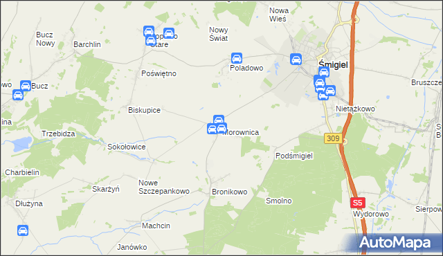 mapa Morownica, Morownica na mapie Targeo