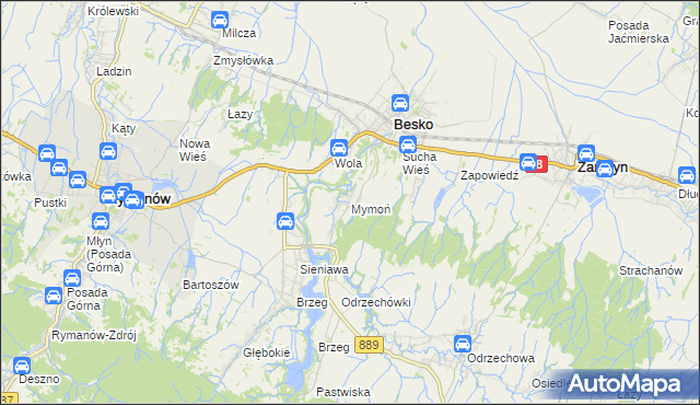 mapa Mymoń, Mymoń na mapie Targeo