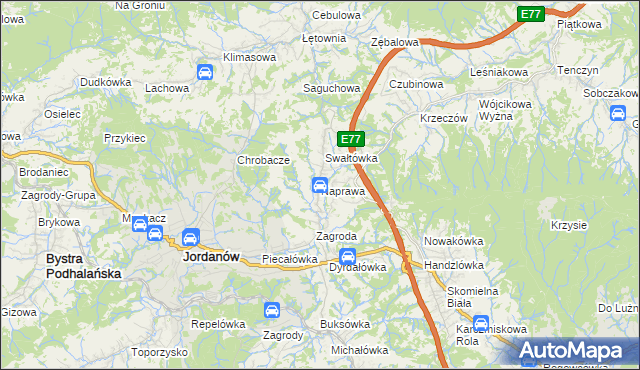 mapa Naprawa, Naprawa na mapie Targeo