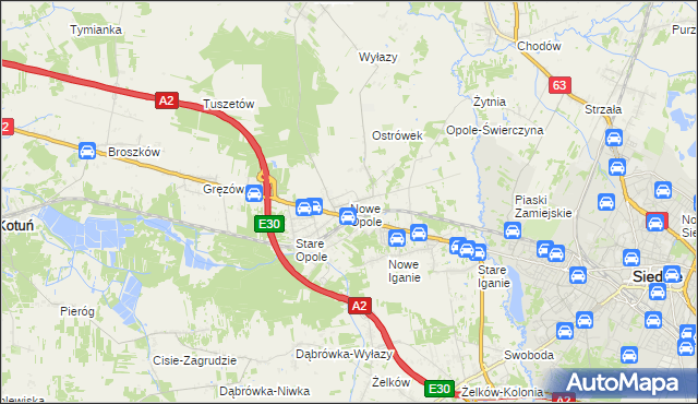 mapa Nowe Opole, Nowe Opole na mapie Targeo