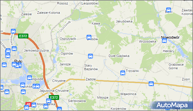 mapa Nowy Bazanów, Nowy Bazanów na mapie Targeo