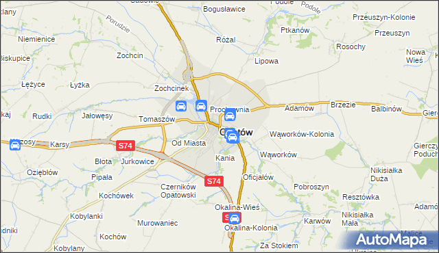 mapa Opatów, Opatów na mapie Targeo