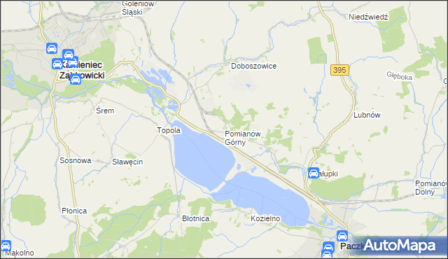 mapa Pomianów Górny, Pomianów Górny na mapie Targeo