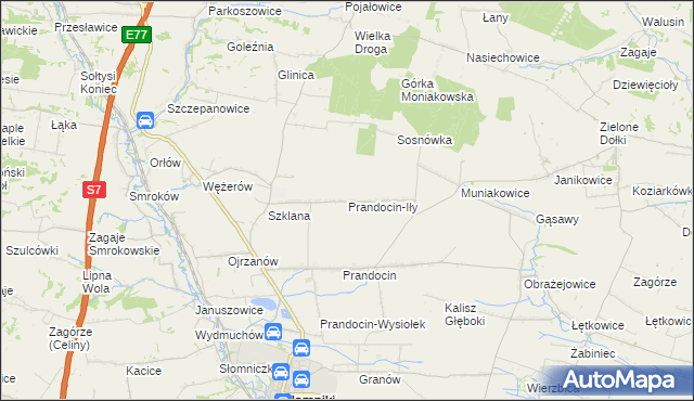 mapa Prandocin-Iły, Prandocin-Iły na mapie Targeo