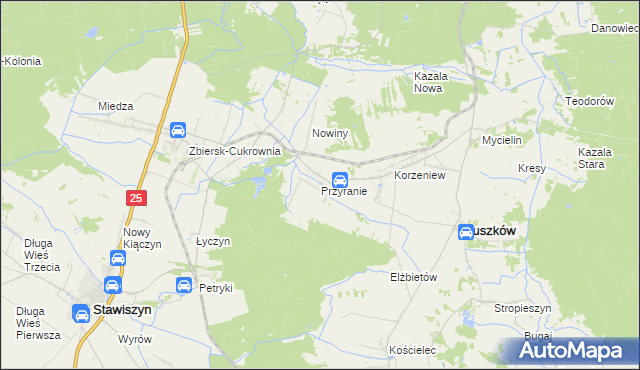 mapa Przyranie, Przyranie na mapie Targeo
