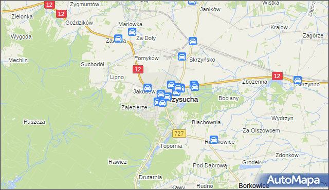 mapa Przysucha, Przysucha na mapie Targeo