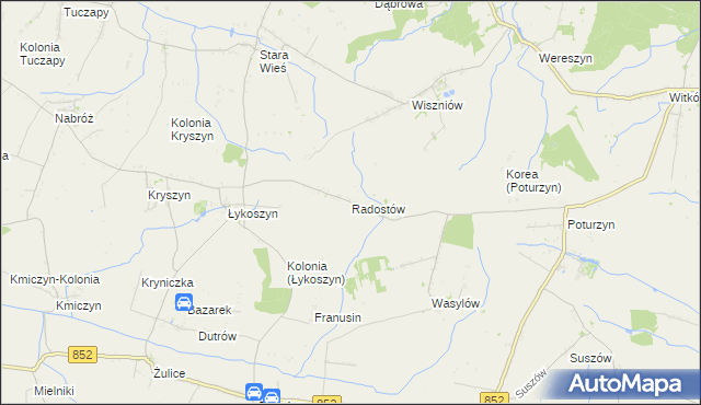 mapa Radostów gmina Mircze, Radostów gmina Mircze na mapie Targeo