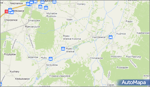mapa Rzeki Małe, Rzeki Małe na mapie Targeo