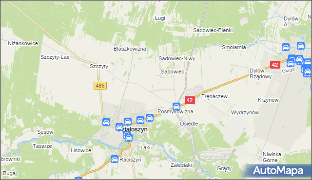 mapa Sadowiec-Wrzosy, Sadowiec-Wrzosy na mapie Targeo