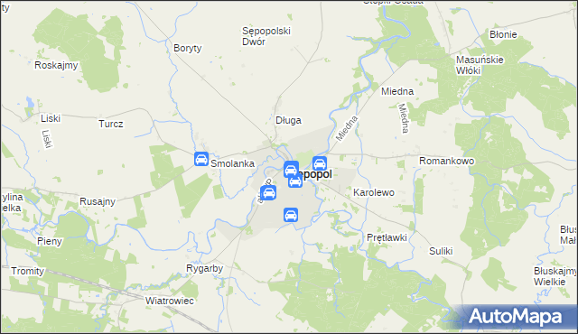 mapa Sępopol, Sępopol na mapie Targeo