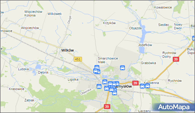 mapa Smarchowice Małe, Smarchowice Małe na mapie Targeo