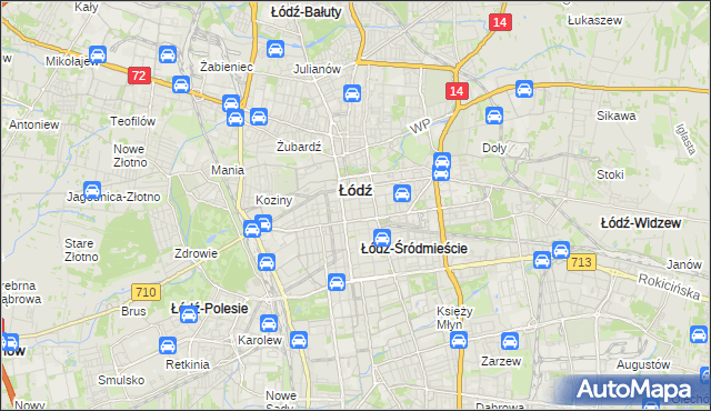 mapa Śródmieście gmina Łódź, Śródmieście gmina Łódź na mapie Targeo