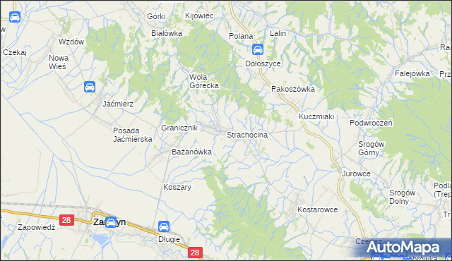 Motoryzacja w Strachocina na mapie Targeo