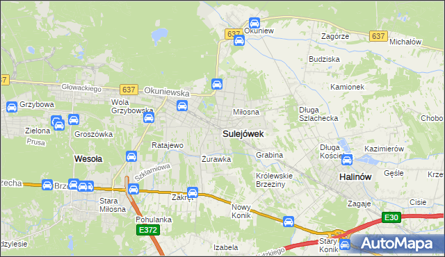 mapa Sulejówek, Sulejówek na mapie Targeo
