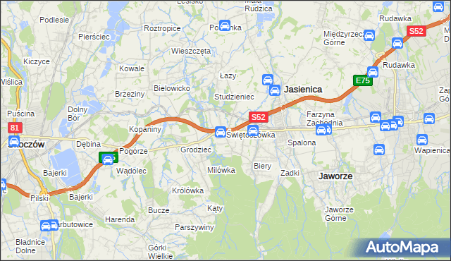 mapa Świętoszówka, Świętoszówka na mapie Targeo