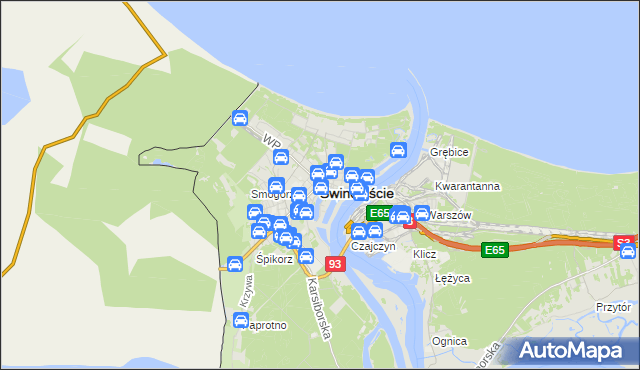 mapa Świnoujście, Świnoujście na mapie Targeo