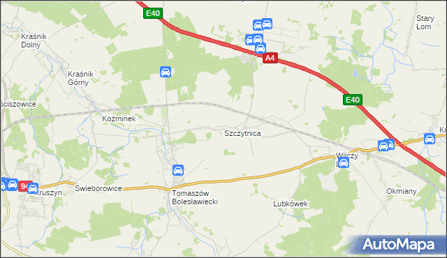 mapa Szczytnica, Szczytnica na mapie Targeo