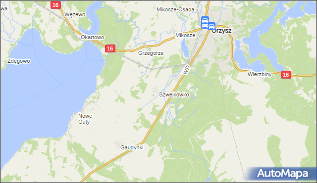 mapa Szwejkówko, Szwejkówko na mapie Targeo