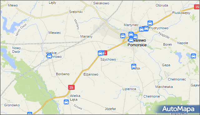 mapa Szychowo, Szychowo na mapie Targeo