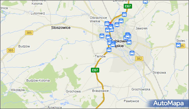 mapa Tarnów gmina Ząbkowice Śląskie, Tarnów gmina Ząbkowice Śląskie na mapie Targeo