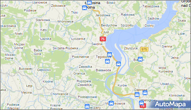 mapa Tęgoborze, Tęgoborze na mapie Targeo