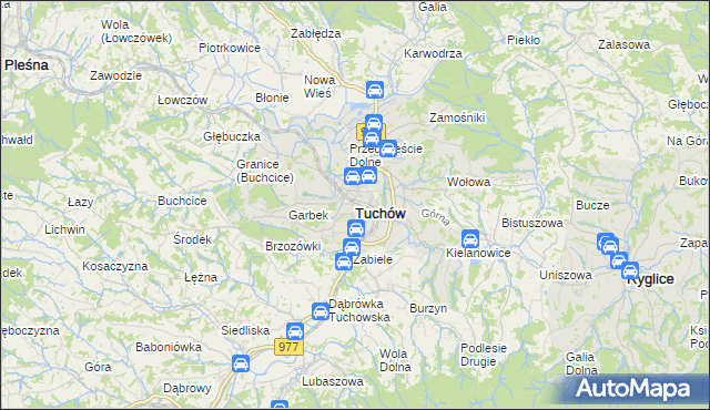 mapa Tuchów, Tuchów na mapie Targeo