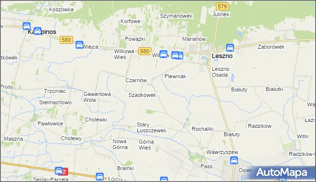 mapa Walentów gmina Leszno, Walentów gmina Leszno na mapie Targeo