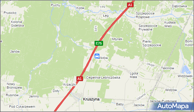 mapa Wikłów, Wikłów na mapie Targeo