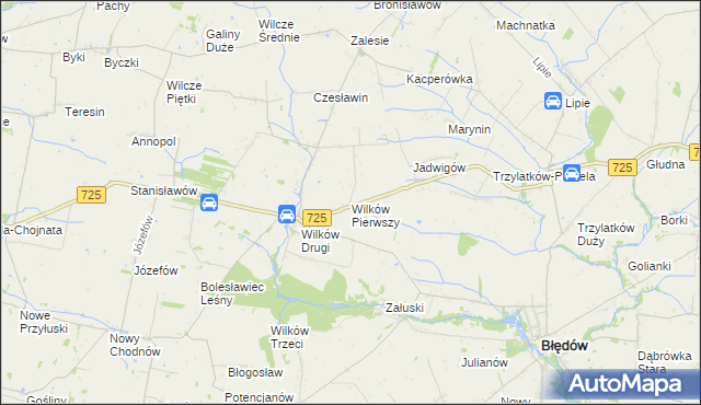 mapa Wilków Pierwszy, Wilków Pierwszy na mapie Targeo