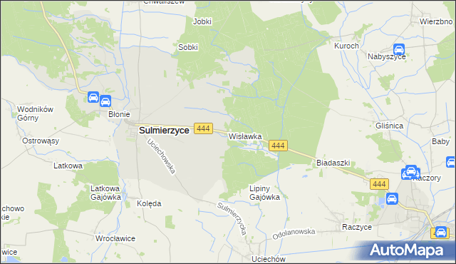 mapa Wisławka, Wisławka na mapie Targeo