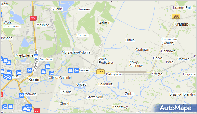 mapa Wola Podłężna, Wola Podłężna na mapie Targeo