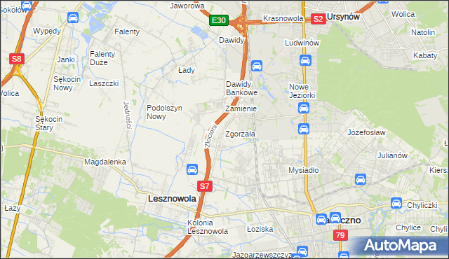 mapa Zgorzała, Zgorzała na mapie Targeo
