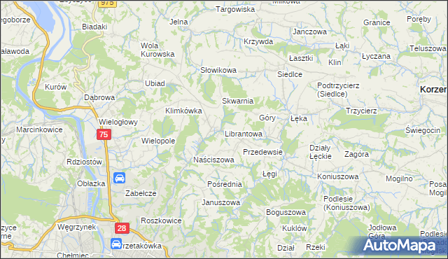 mapa Librantowa, Librantowa na mapie Targeo