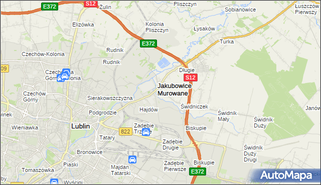 mapa Wólka powiat lubelski, Wólka powiat lubelski na mapie Targeo
