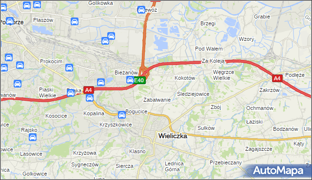 mapa Czarnochowice, Czarnochowice na mapie Targeo