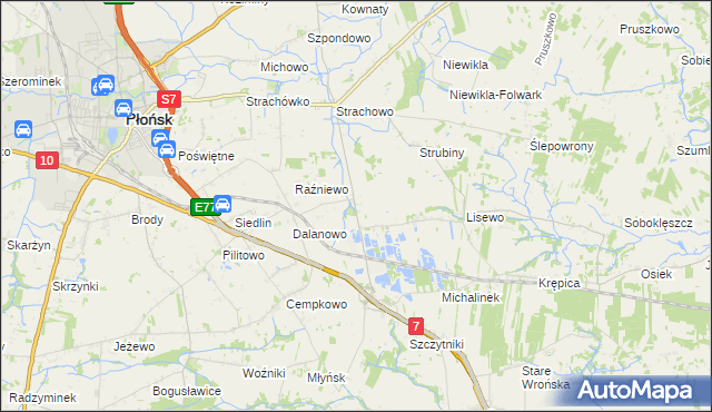 mapa Dalanówek, Dalanówek na mapie Targeo