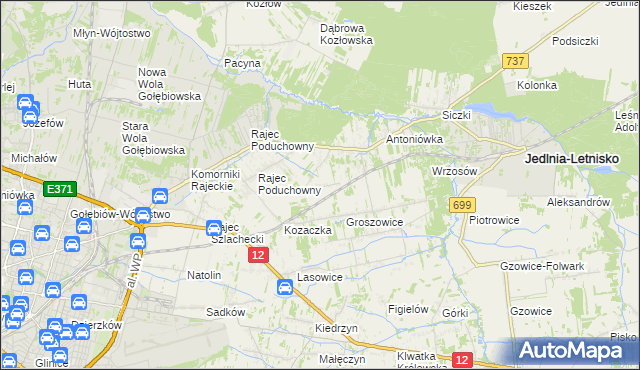 mapa Dawidów gmina Jedlnia-Letnisko, Dawidów gmina Jedlnia-Letnisko na mapie Targeo