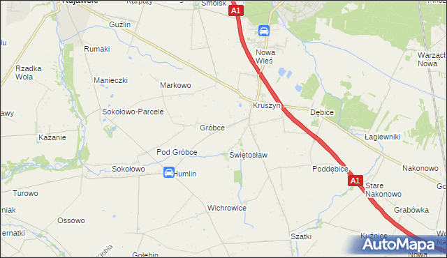 mapa Dobra Wola gmina Włocławek, Dobra Wola gmina Włocławek na mapie Targeo