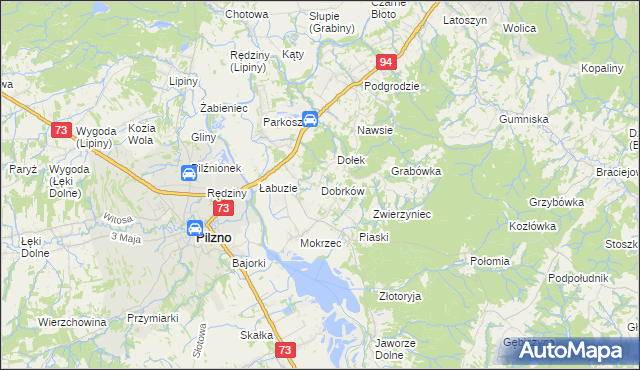 mapa Dobrków, Dobrków na mapie Targeo
