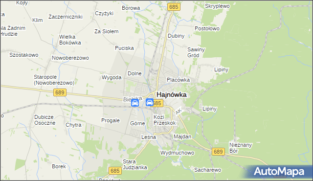 mapa Hajnówka, Hajnówka na mapie Targeo