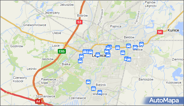 mapa Legnicy, Legnica na mapie Targeo