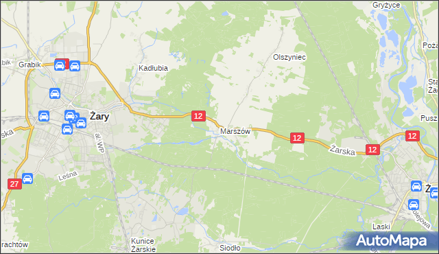 mapa Marszów, Marszów na mapie Targeo