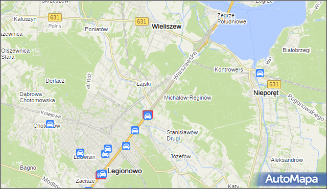 mapa Michałów-Reginów, Michałów-Reginów na mapie Targeo