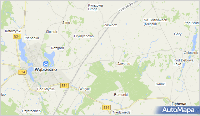 mapa Myśliwiec, Myśliwiec na mapie Targeo