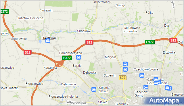 mapa Natalin gmina Jastków, Natalin gmina Jastków na mapie Targeo